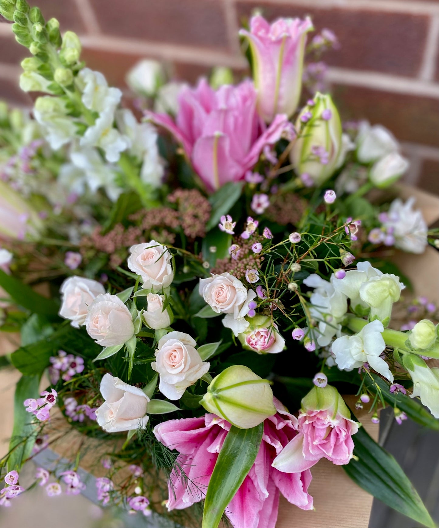 All the Pinks Hand Tied Bouquet