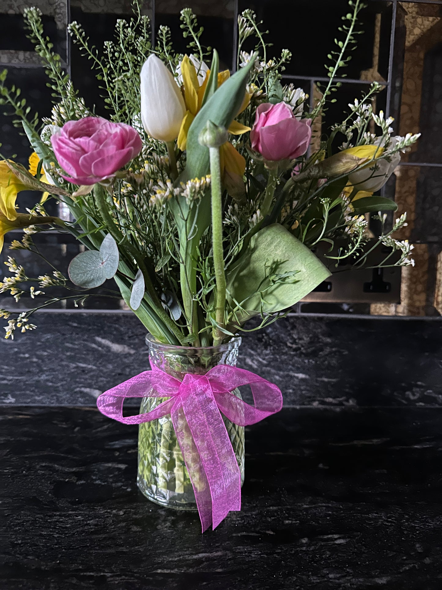 Mother’s Day posy in a vase