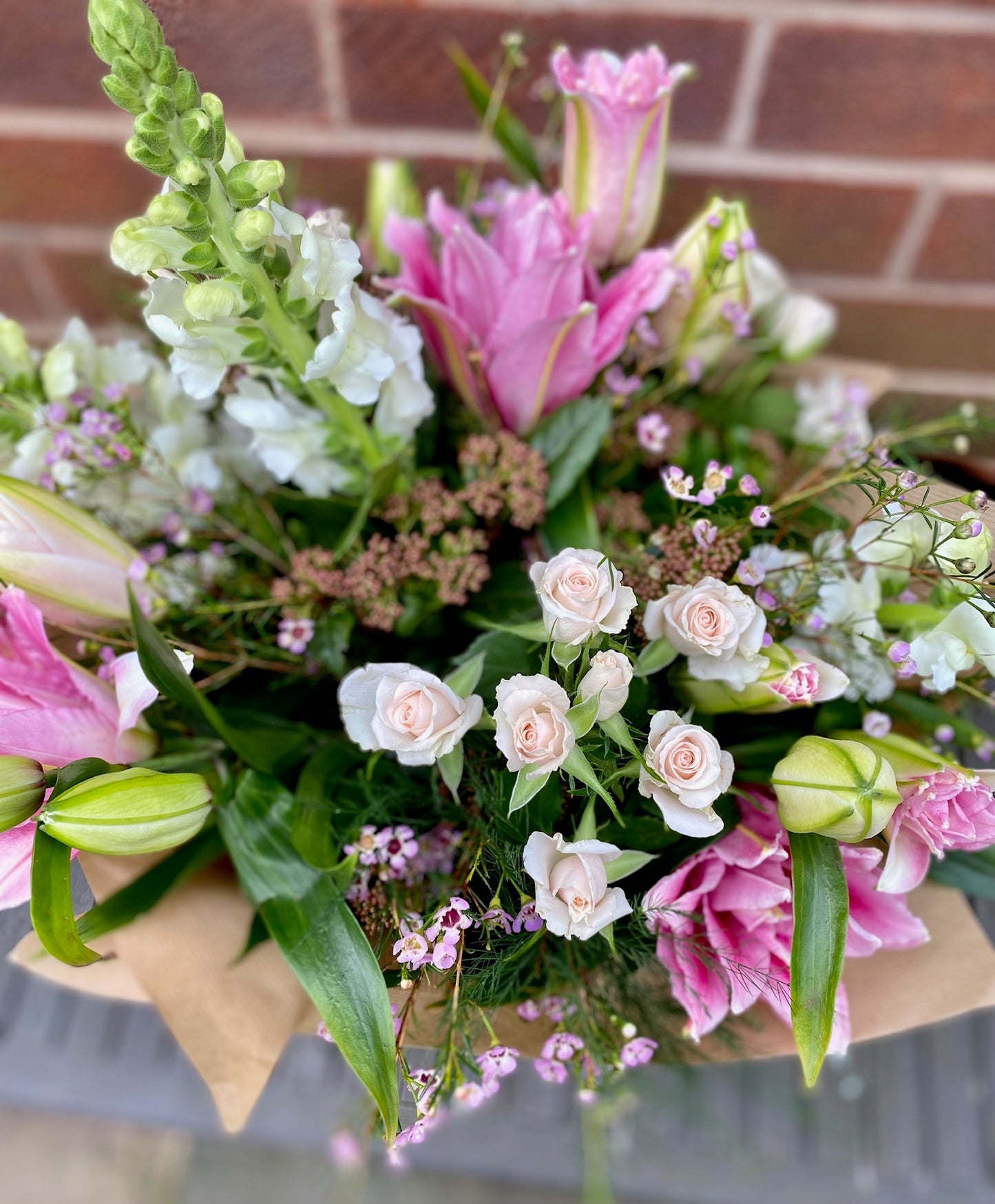 All the Pinks Hand Tied Bouquet