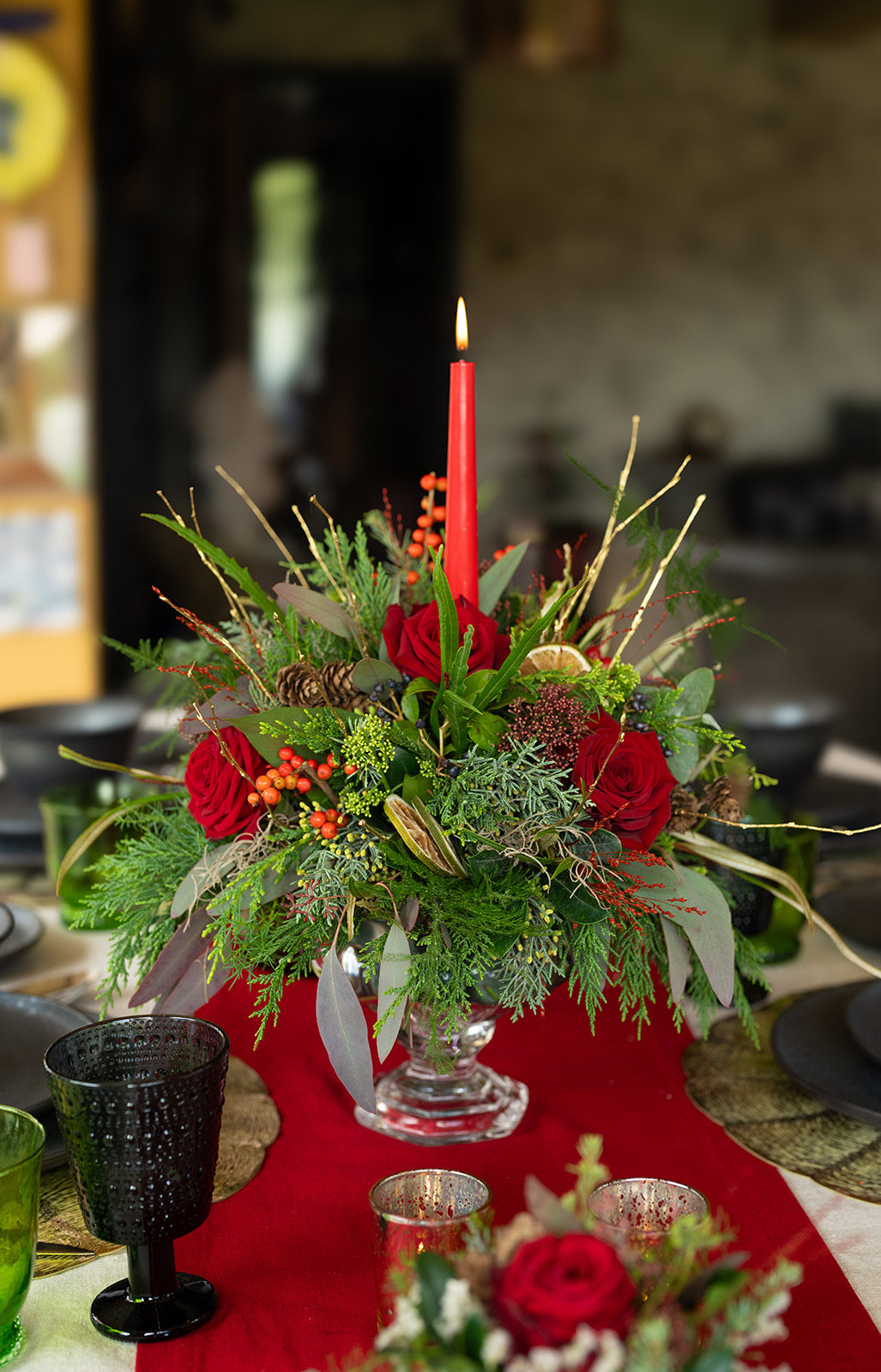 Christmas Bon Bon dish arrangement