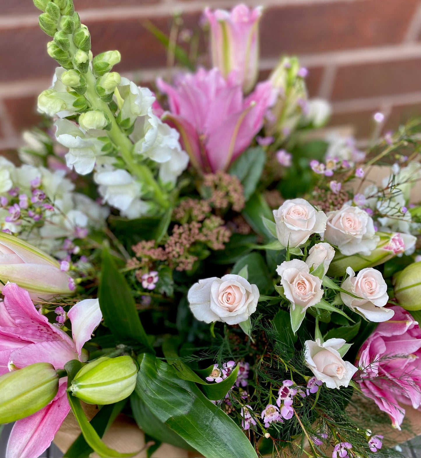 All the Pinks Hand Tied Bouquet