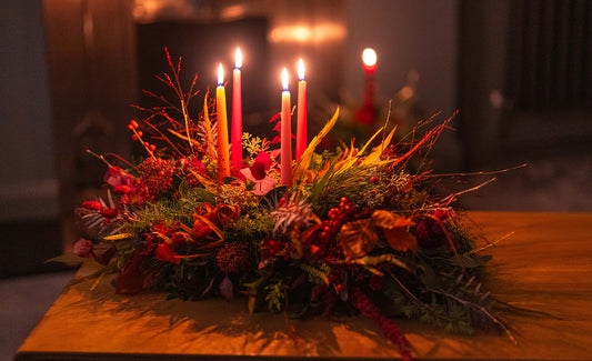 Fresh and Festive Grande table arrangement