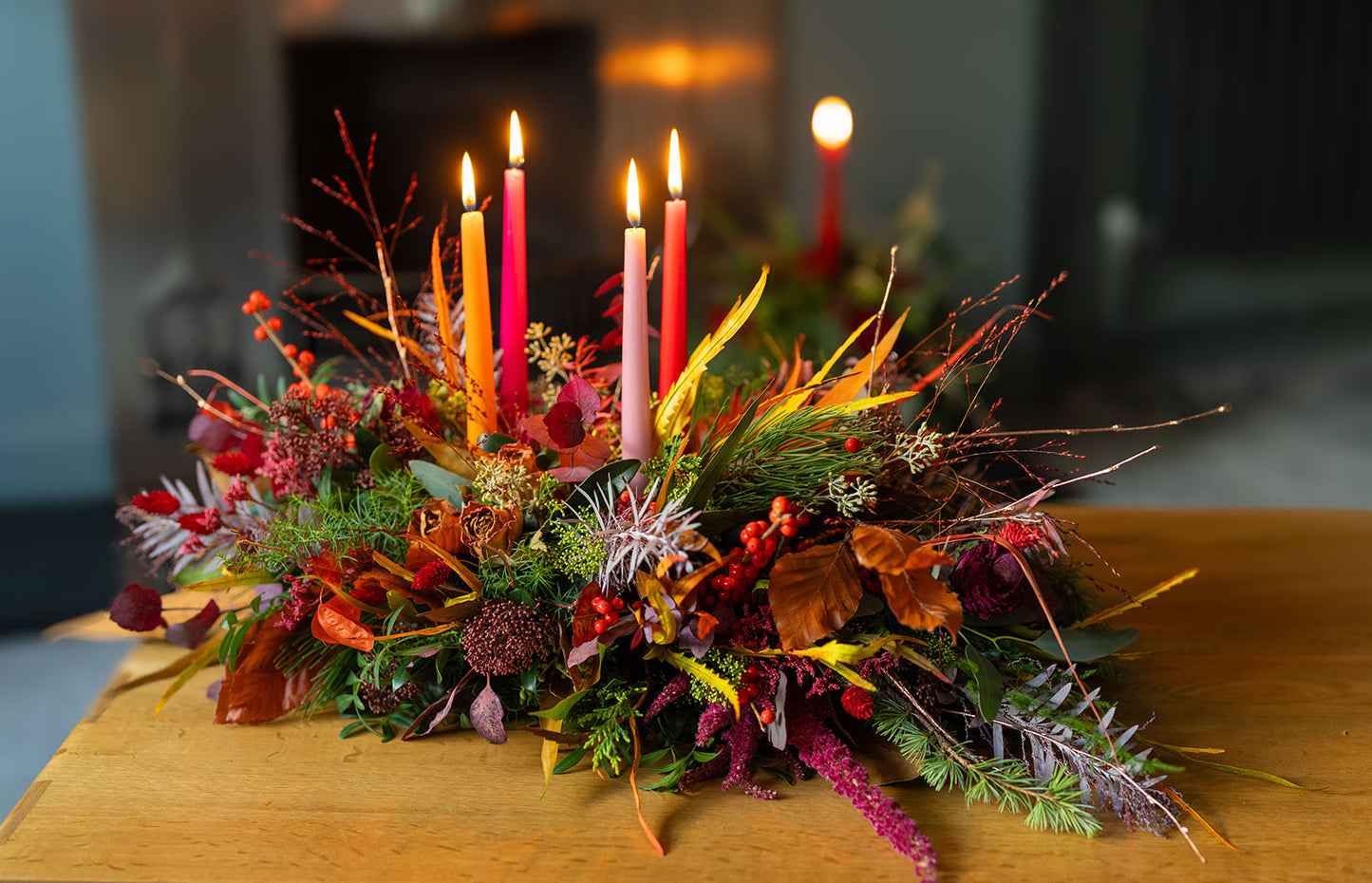 Fresh and Festive Grande table arrangement