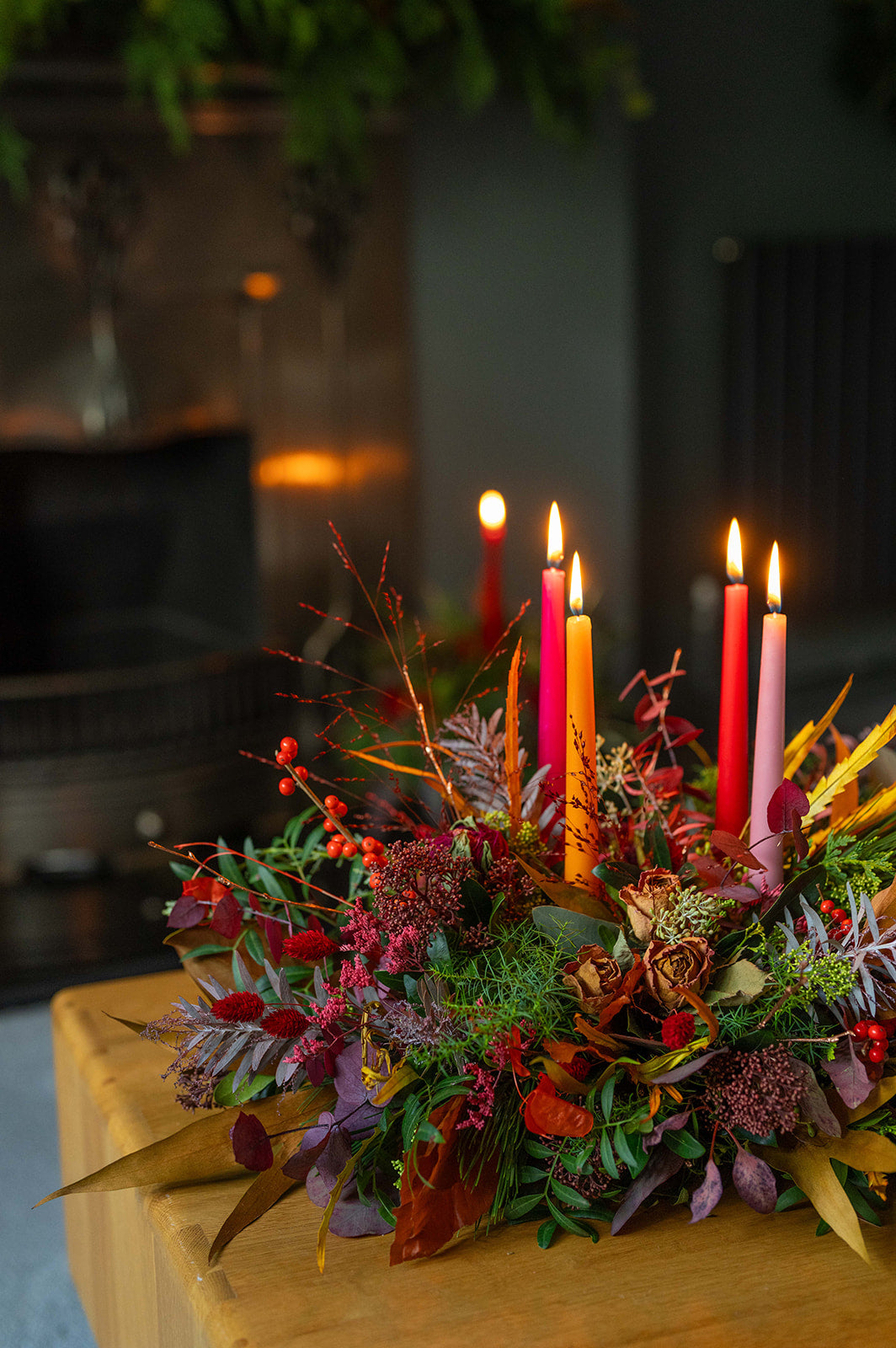 Fresh and Festive Grande table arrangement
