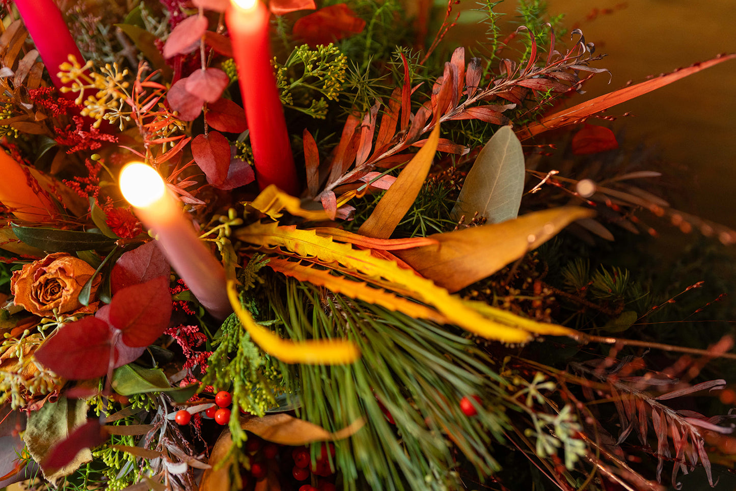 Fresh and Festive Grande table arrangement