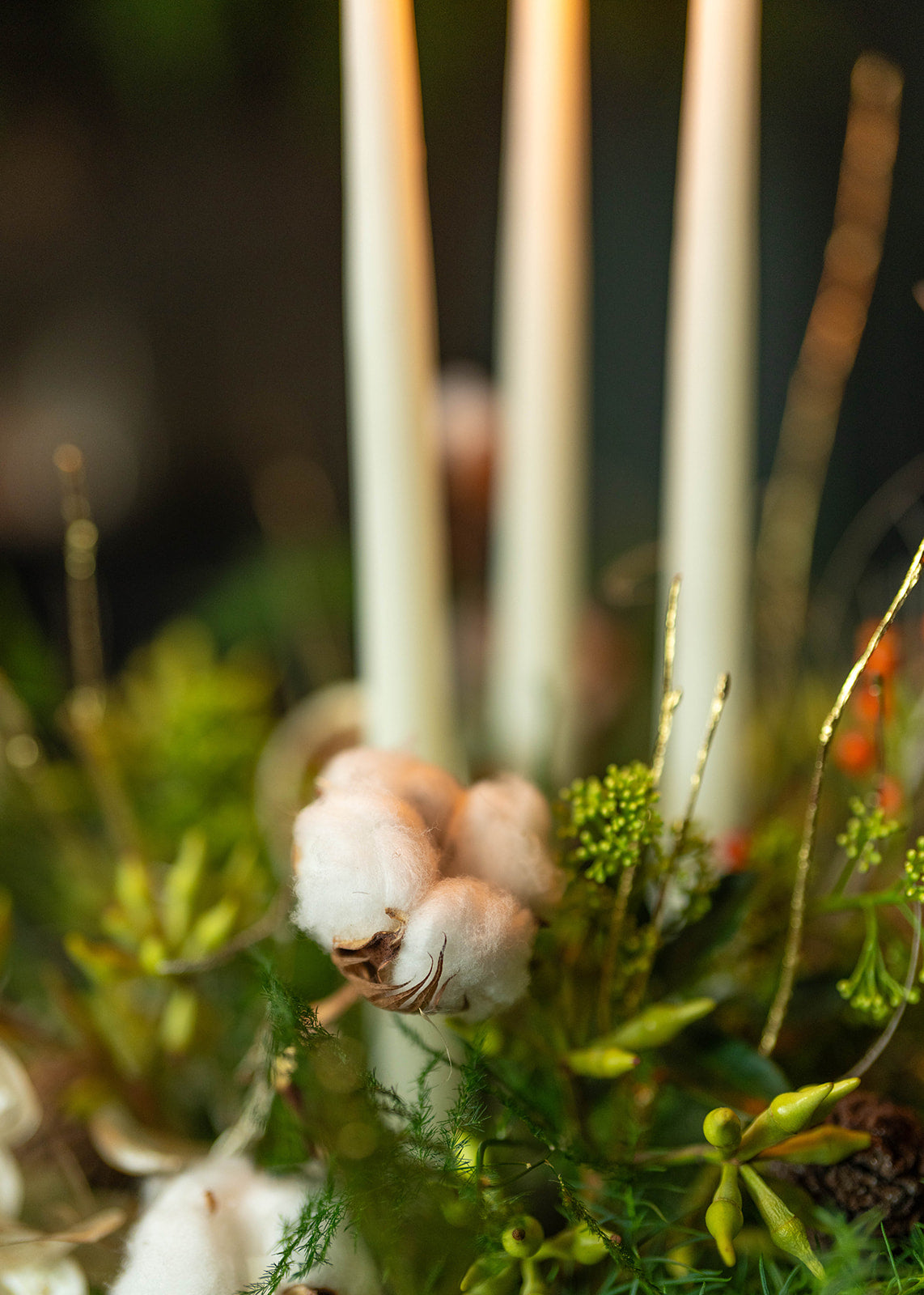 Christmas glass urn arrangement